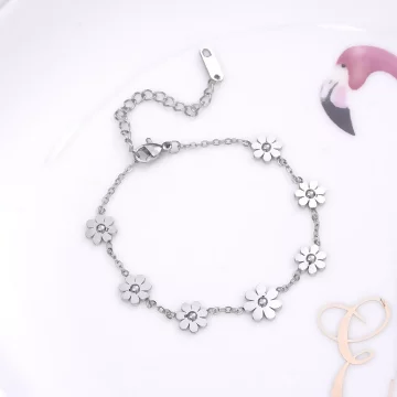 316鋼飾×小雛菊×手鍊×銀色.avif