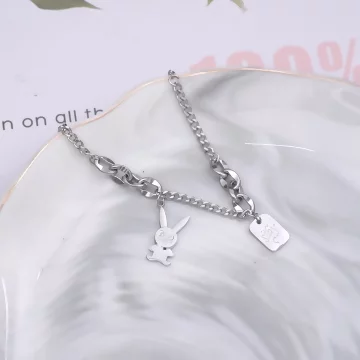 316鋼飾×兔子吊牌×手鍊×銀色.avif