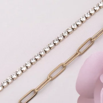 316鋼飾×晶鑽鍊條×手鍊×金色 .avif