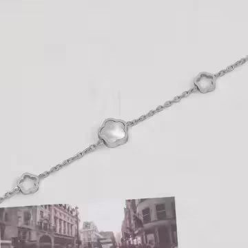 316鋼飾×小梅花×手鍊×銀色