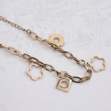 316鋼飾×雙層幸運四葉草×手鍊×金色.avif