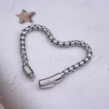 316鋼飾×嘻哈卡扣粗鍊 ×中性手鍊