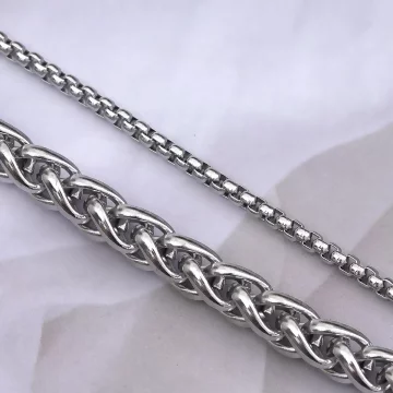 316鋼飾×龍骨雙鍊 ×中性手鍊×銀色.avif