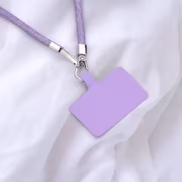 牛仔布繩×手機斜背雙勾掛繩×紫色