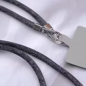 牛仔布繩×手機斜背雙勾掛繩×深灰
