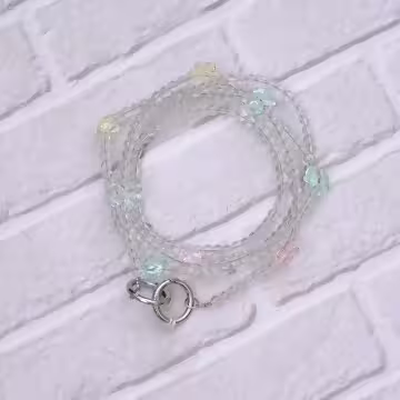 小熊軟糖圓珠×手機斜背雙勾掛繩×透明