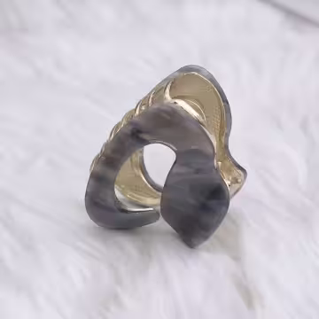 金屬流光×鯊魚夾×灰色