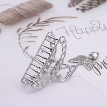 蝴蝶流蘇鍊條×鯊魚夾