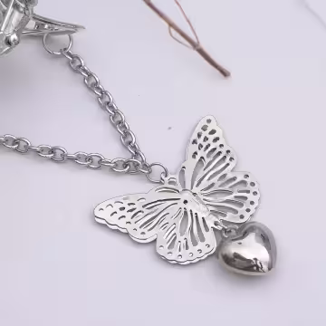 蝴蝶流蘇鍊條×鯊魚夾