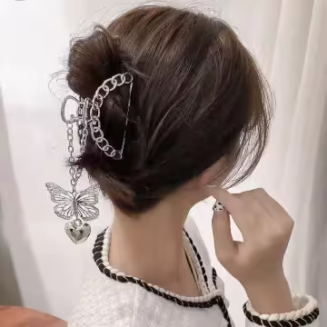 蝴蝶流蘇鍊條×鯊魚夾