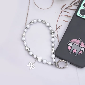 銀色蝴蝶結珍珠小花×手機腕帶掛繩.avif