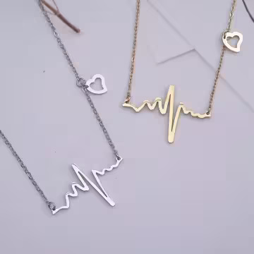 316鋼飾×心跳×鎖骨項鍊×金色