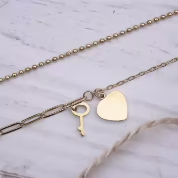 316鋼飾×解開心房×鎖骨項鍊×金色