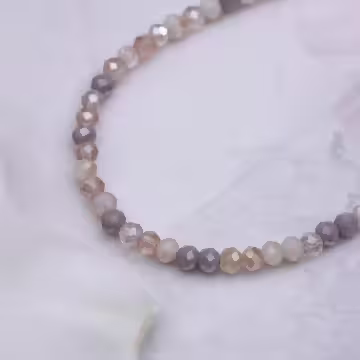 雙層小串珠珠×鎖骨項鍊×朱紅