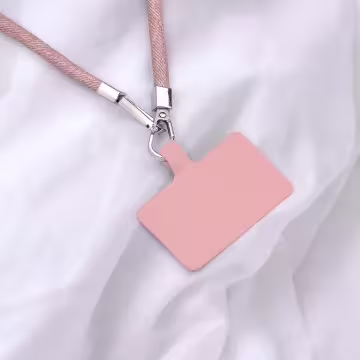 牛仔布繩×手機斜背雙勾掛繩×粉紅