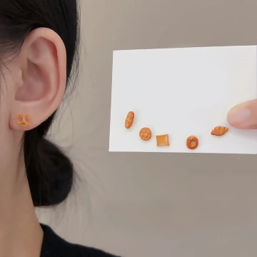 焦糖麵包×單邊六套件耳環組 .avif