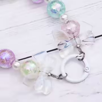 糖果紙炫彩蝴蝶結×手機腕帶掛繩×彩色