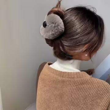 雙面愛心絨毛&times;抓夾&times;共二色