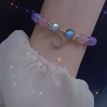 月光的紫色浪漫×固定式串珠手鍊.avif