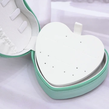 愛心雙層皮革×拉鍊飾品盒×白色.avif