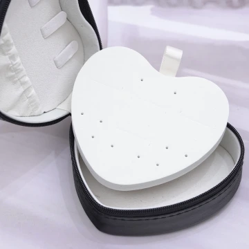 愛心雙層皮革×拉鍊飾品盒×白色.avif