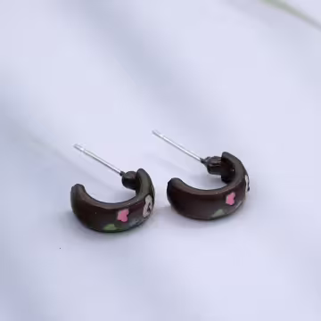 可愛小狗愛心×三套件耳環組