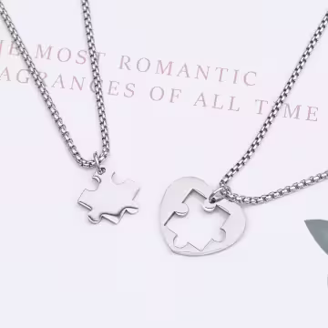 316鋼飾×愛的拼圖×姐妹閨蜜情侶項鍊組