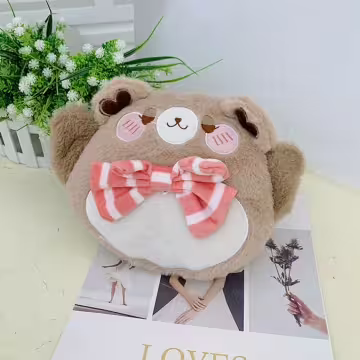 懵懵熊娃娃布偶×珍珠提把×手提袋