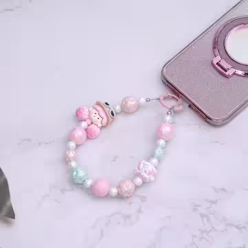 啦啦隊女孩的點心時間&times;手機腕帶掛繩&times;粉紅