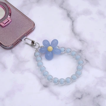 果凍小花朵×手機手提吊飾掛繩×橘色.avif