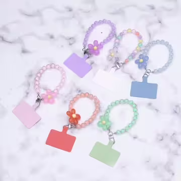 果凍小花朵×手機手提吊飾掛繩×彩色