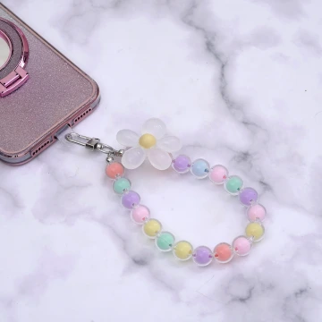 果凍小花朵×手機手提吊飾掛繩×橘色.avif