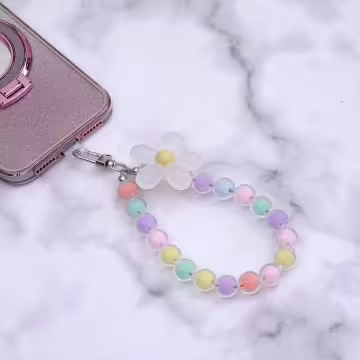 果凍小花朵×手機手提吊飾掛繩×彩色