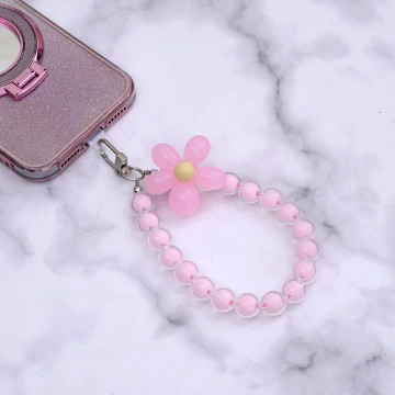 果凍小花朵×手機手提吊飾掛繩×橘色.avif
