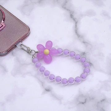 果凍小花朵×手機手提吊飾掛繩×橘色.avif