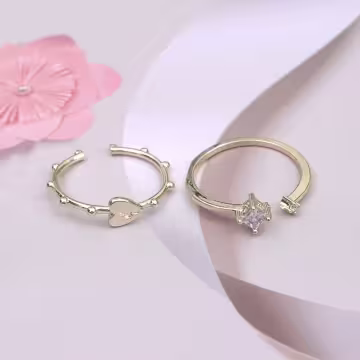 十字愛心組合×四套件戒指組×金色