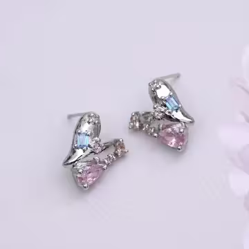 愛心小彩鑽&times;耳環