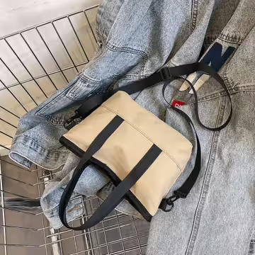 休閒托特小包×斜背袋×卡其