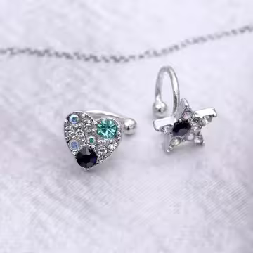 閃亮星星愛心&times;U型耳骨夾&times;共二色