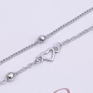 925銀飾&times;甜美雙層鏤空愛心&times;手鍊