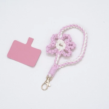 針織小花兒×手機腕帶掛繩×粉紅.avif