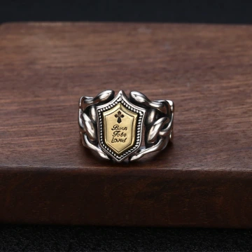美式×復古×十字軍之盾×開口戒指.avif