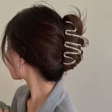 銀色大波浪×鯊魚夾