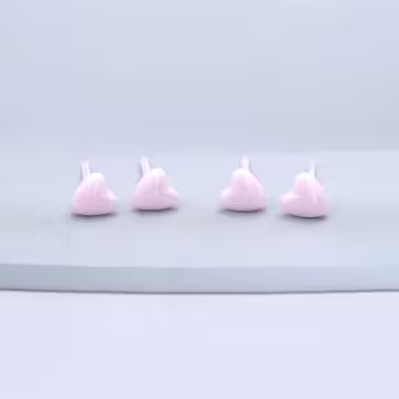 小愛心&times;陶瓷&times;養耳棒&times;二套件耳環組&times;粉紅
