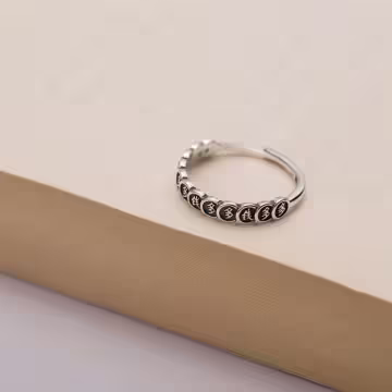 中式×錢多多×文字戒×開口戒指×中性戒