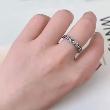 中式×心想事成×文字戒×開口戒指×中性戒