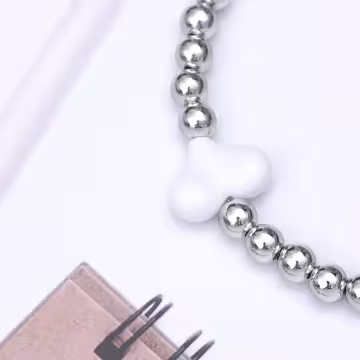 小愛心&times;手機腕帶掛繩&times;白色