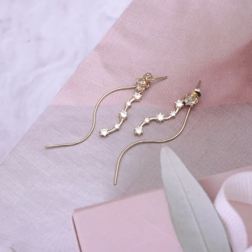 銀河星鑽波浪×後掛式吊墜耳環.avif