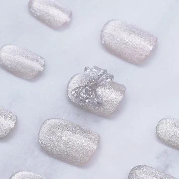 豆沙粉膚銀粉愛心亮面×穿戴式手指甲片×二十四入.avif