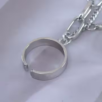 甜酷惡魔十字架×二套件連接戒指組